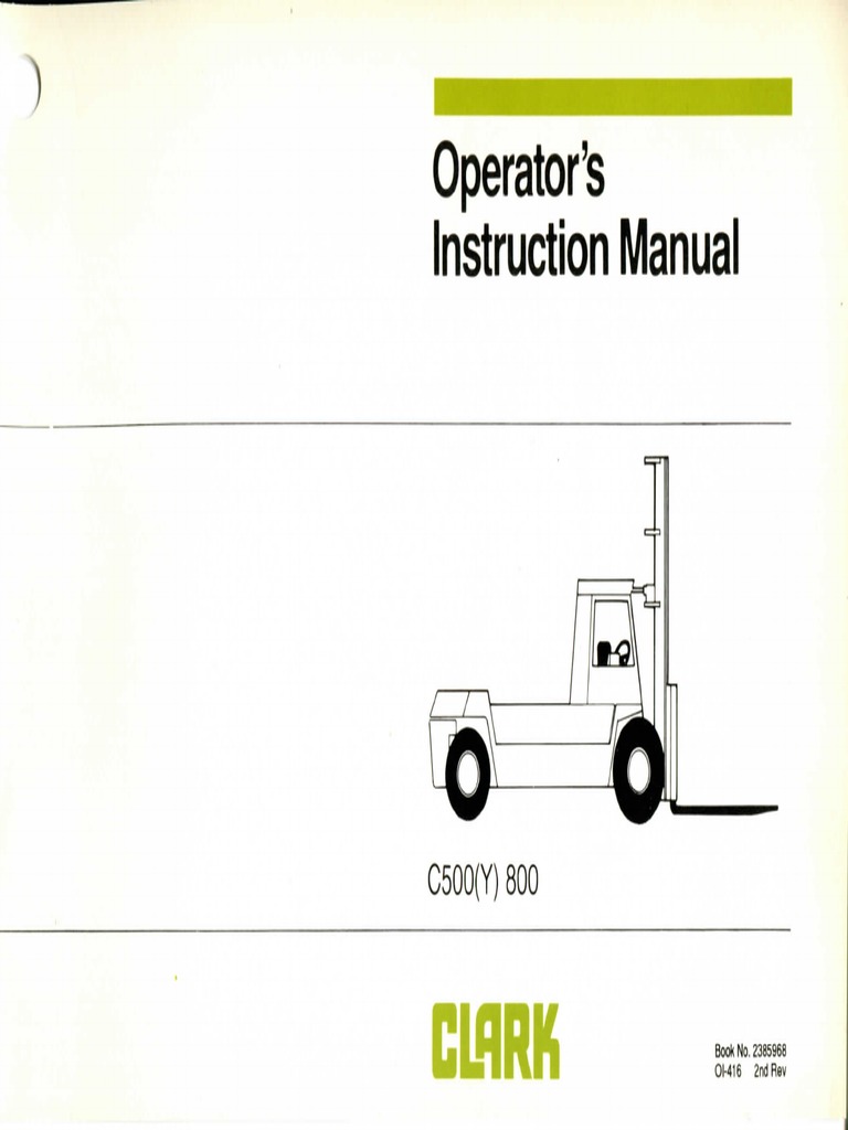 Clark c500 Yc800 | PDF