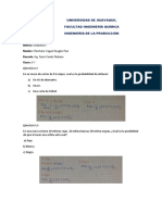 Deber # 2. Probabilidad. Regla de La Adición. Panchana Yagual Dougles 3-1