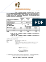 Certificado de Calidad KK Ladrillo-Covisa