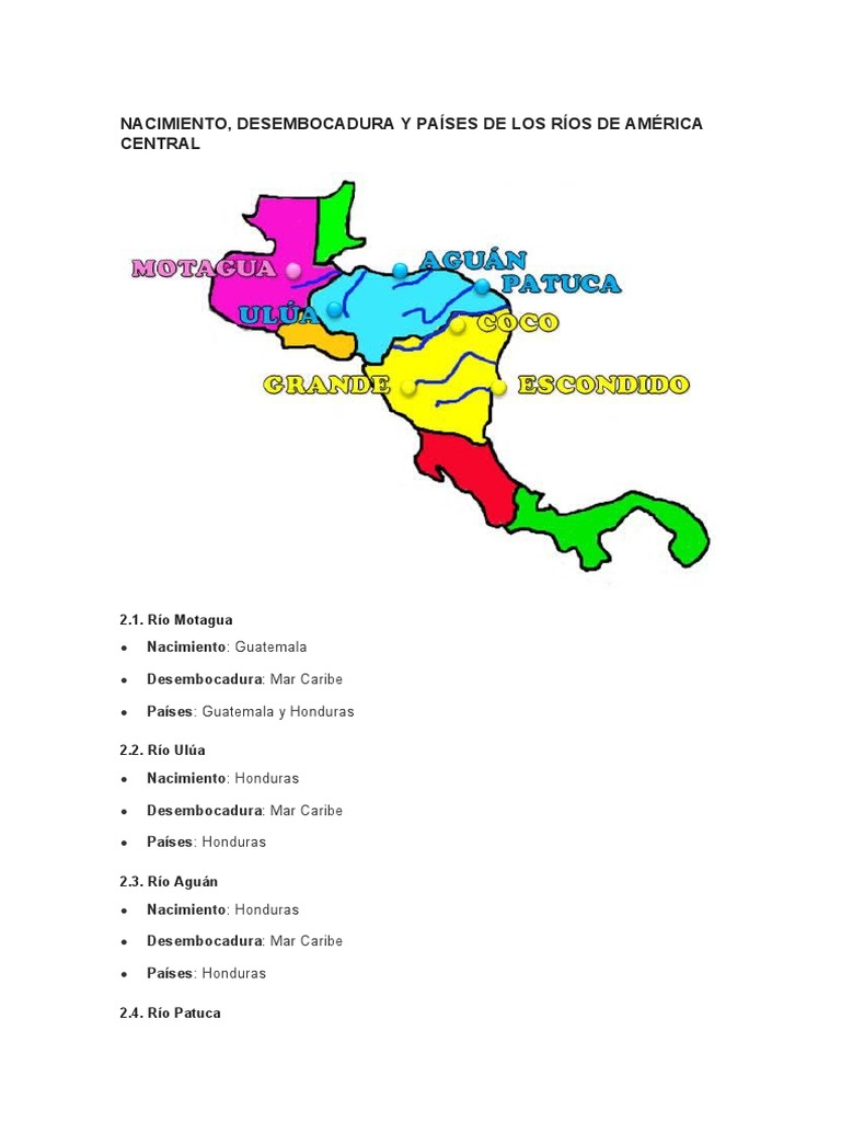 Mapa De Ríos De América Latina Los árboles Aprovechan Los Ríos