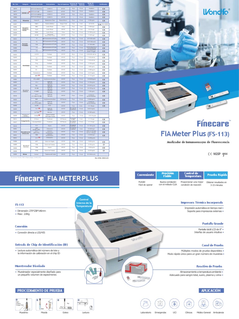 Finecare FIA Meter II PlusFS 113 | PDF