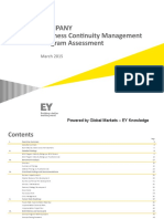 Business Continuity Management - BCM - Assessment