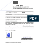 Declaracion Jurada Domiciliaria