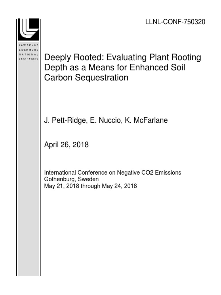 Deeply Rooted Evaluating Plant Rooting Depth As A Means For Enhanced