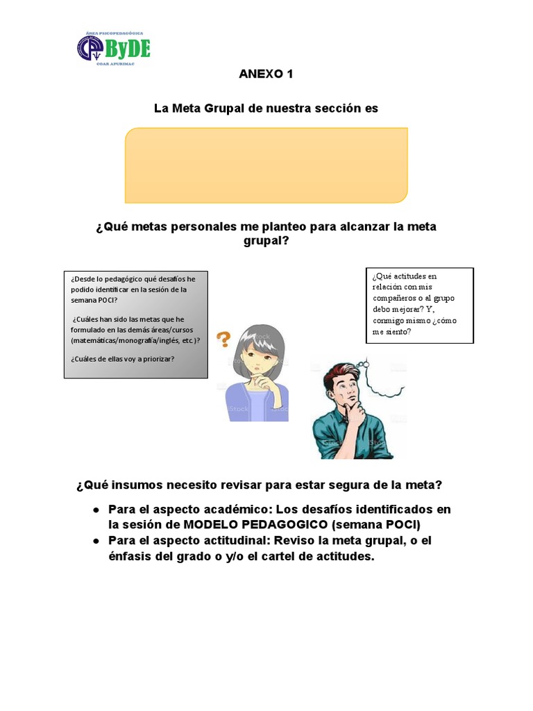 Metas Personales y Grupales en Educación | PDF