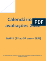 Calendário de Avaliações 2022 - NAP II - Finalizado PDF
