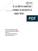 Evaluación de Los Hábitos Alimenticios y Estado Nutricional en Adolescentes de Sonora