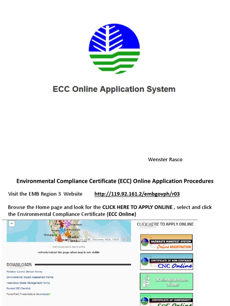 ECC Online Application Guide for EMB Region 3 | PDF | Icon (Computing ...
