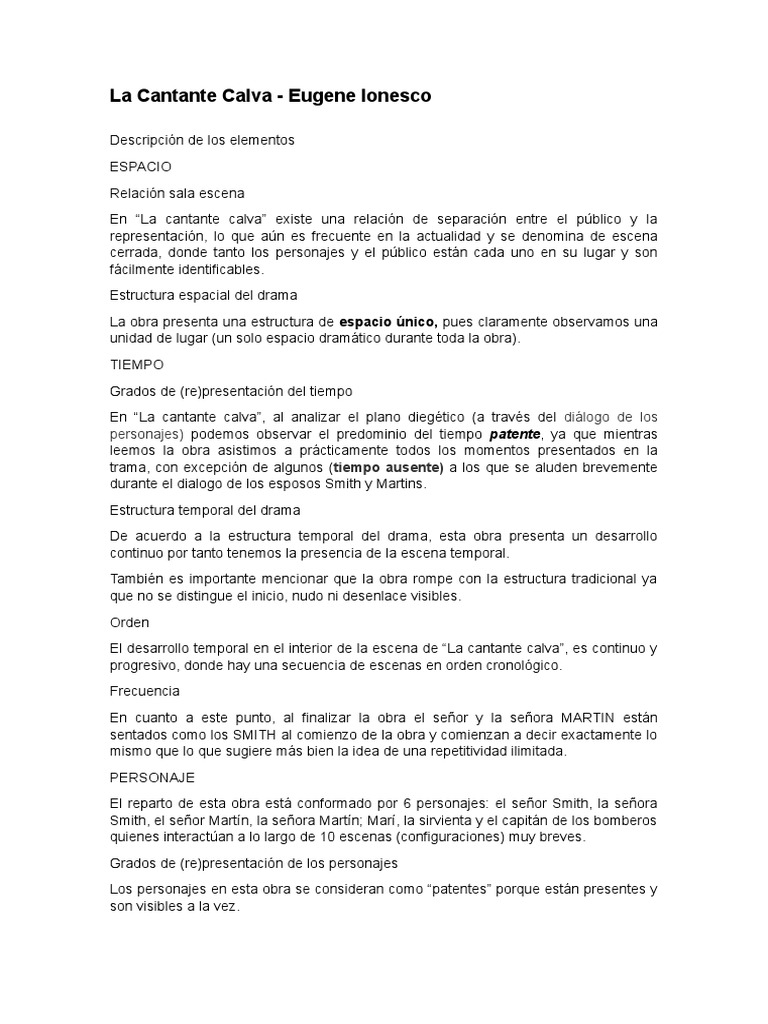 La Cantante Calva | PDF | Estereotipos
