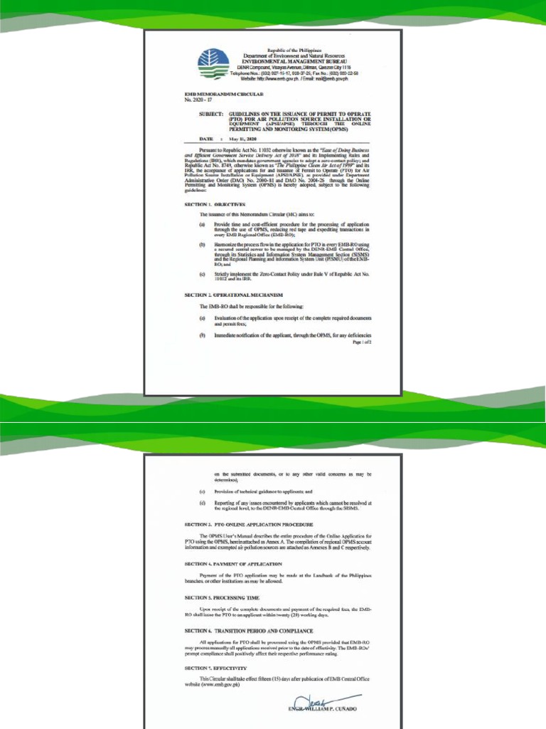 OPMS User Manual: Air Permit Guide | PDF
