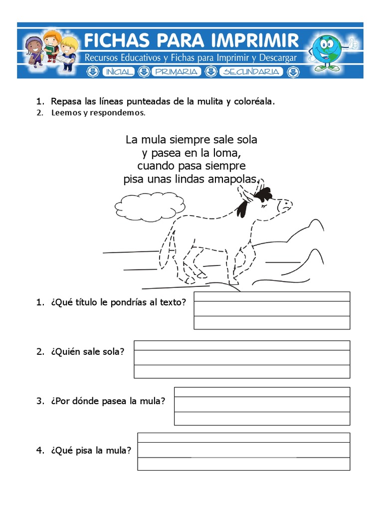 Actividades de Lectoescritura con la Letra M | PDF | Poesía