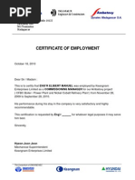 Certificate of Employment Draft