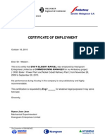Certificate of Employment Draft