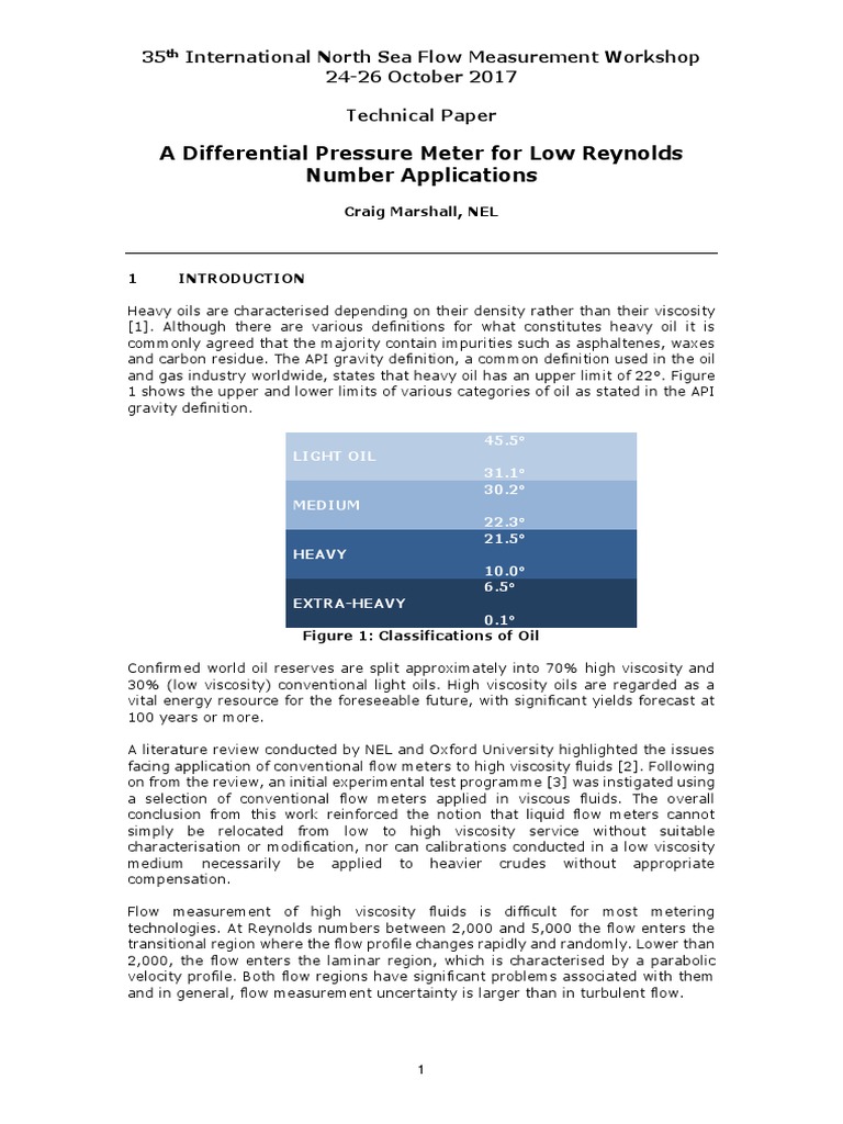 Differential Pressure Meter for Low Reynolds | PDF | Fluid Dynamics ...