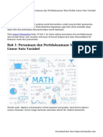 Persamaan Dan Pertidaksamaan Nilai Mutlak Linear Satu Variabel