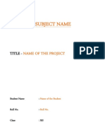 Project Template Phy, Chem, Bio & PE