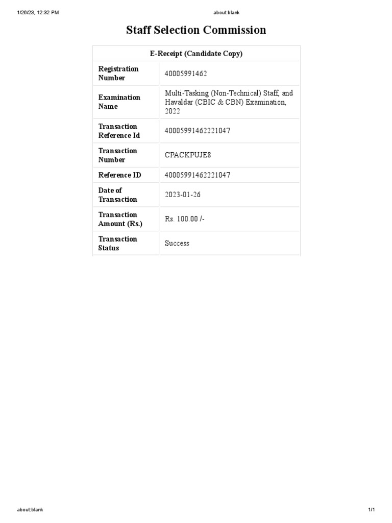 Staff Selection Commission PDF