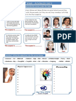 Physical Appearance Personality Activities by Mete