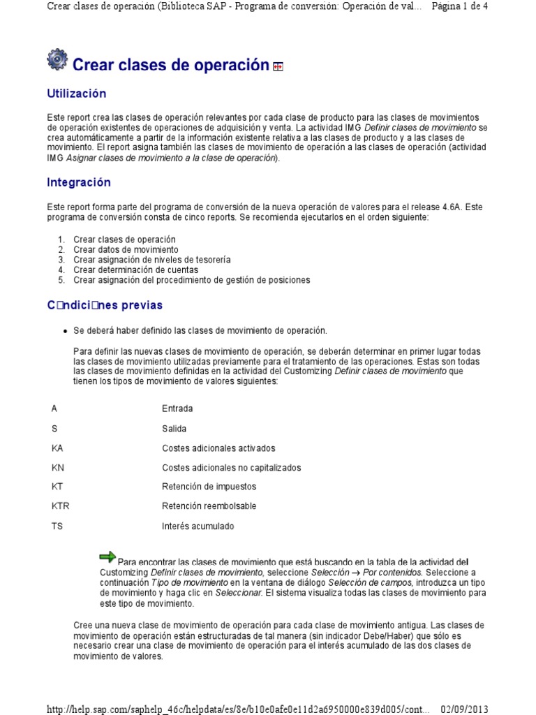 Clases de Movimiento en SAP | PDF | Informática | Ingeniería de software