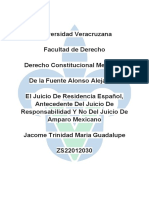 Actividad 4L JUICIO DE RESIDENCIA ESPAÑOL, ANTECEDENTE DEL JUICIO DE RESPONSABILIDAD Y NO DEL JUICIO DE AMPARO MEXICANO