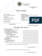 Travel Order Report