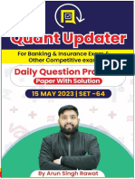 Quant Updater SET64 15 May Maths by Arun Sir