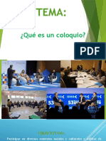 Tema:: ¿Qué Es Un Coloquio?