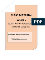 Class Material Week 9