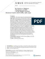 Transforming Big Science in Belgium: Management Consultants and The Reorganization of The Belgian Nuclear Research Centre (SCK CEN), 1980-1990