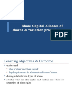 Share Capital - Classes of Shares Variation 2