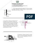 Ejercicios Esfuerzo Normal-Cortante - Apoyo - Corte 1 G 160