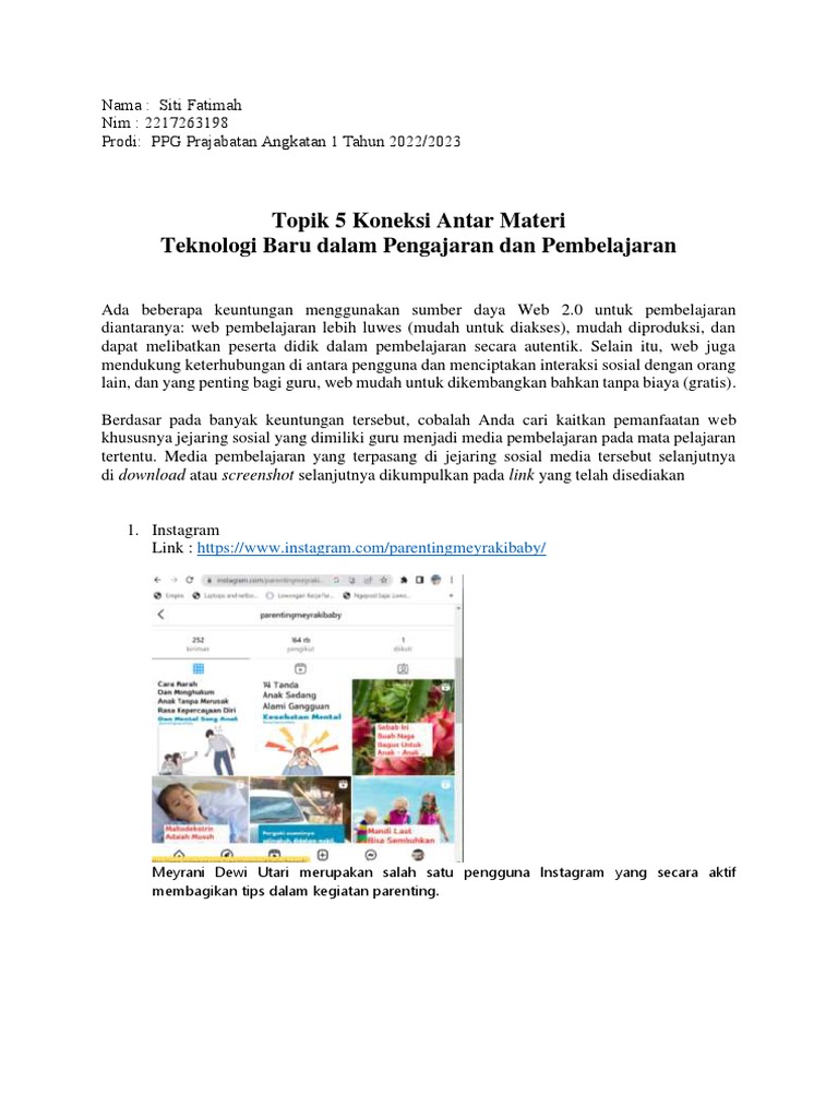 Pemanfaatan Web 2.0 untuk Pembelajaran | PDF