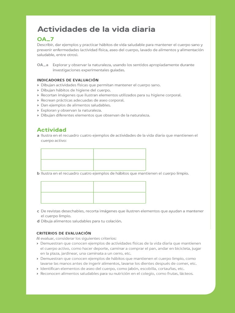 Actividades de La Vida Diaria | PDF | Higiene | Medicina