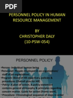 Personnel Policy Presentation