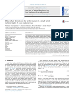 Abolfazl Pourrajabian, Effect of Air Density On The Performance of A Small Wind Turbine Blade