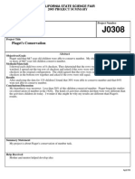 CA State Science Fair 2005 - Piaget's Conservation Project