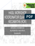 Hasil Workshop Koordinator Olahraga Kecamatan (Kok)