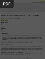 Cusip Number - What Is It - How To Find - Example - Format | PDF