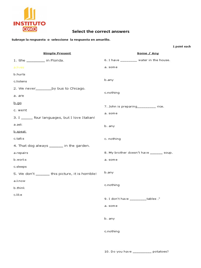 Actividad 1 Ingles II | PDF