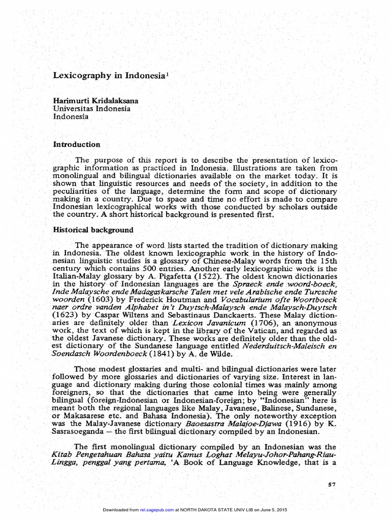 (RELC Journal 1979 Dec Vol 10 Iss 2) Kridalaksana H Lexicography