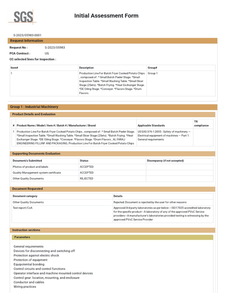 Initial Assessment Form: Request Information | PDF