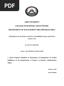 Hanan Gemechu Batu - Thesis - Proposal - Adama - 2023