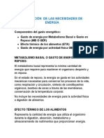 Estimación de Las Necesidades de Energía