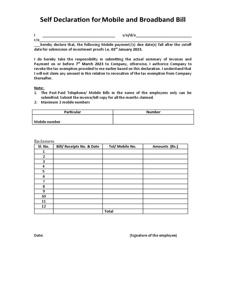 Telephone Reimbursement Claim Form PDF