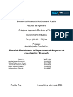 Manual de Mantenimiento Departamento de Investigación y Desarrollo