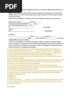 Affidavit For Stay in A Civil Revision Petition Under Section 115 of CPC