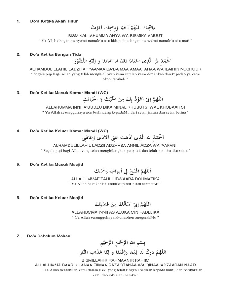 Doa Sehari Hari | PDF