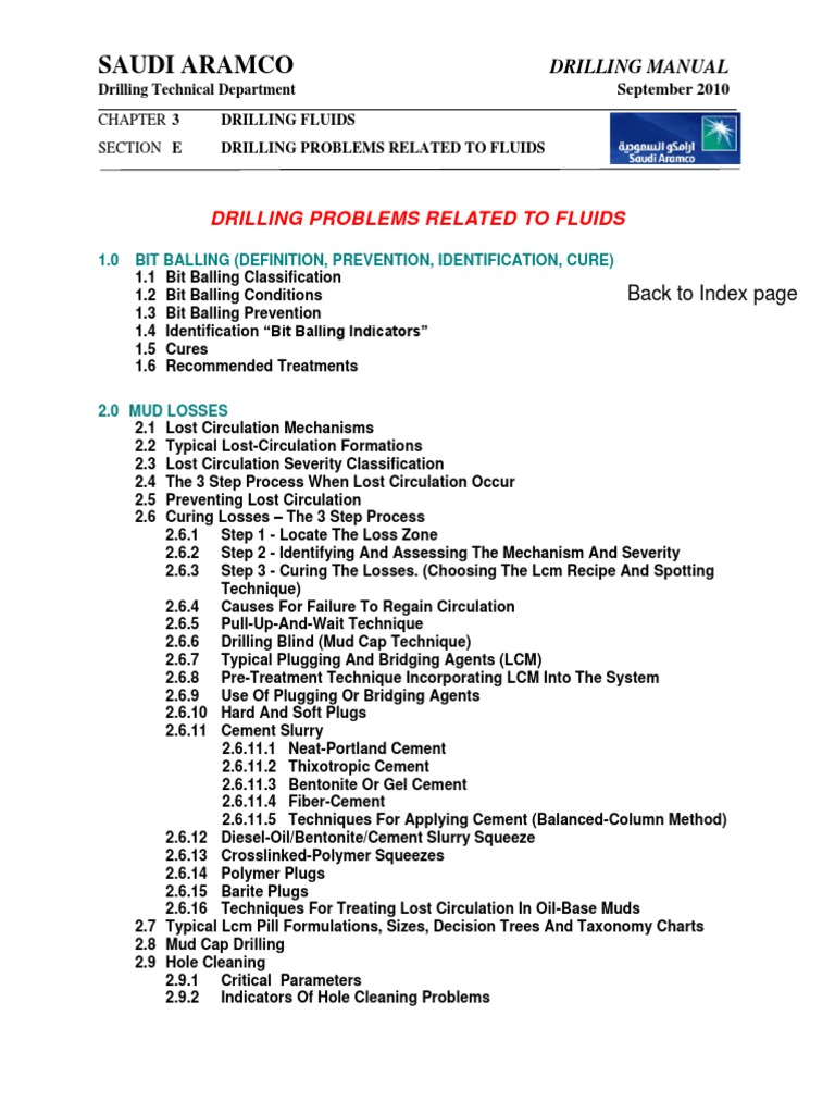 Drilling Fluid Issues and Solutions Guide | PDF | Casing (Borehole ...