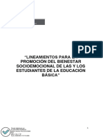 MINEDU Lineamientos para La Promoción Del Bienestar Socioemocional de Los Estudiantes de La EB