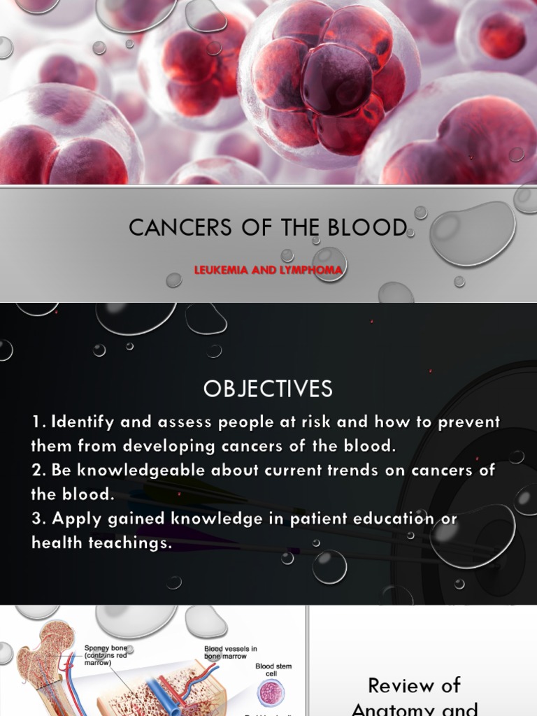 Wk17 Cancers of The Blood PDF Leukemia Hematopoietic Stem Cell